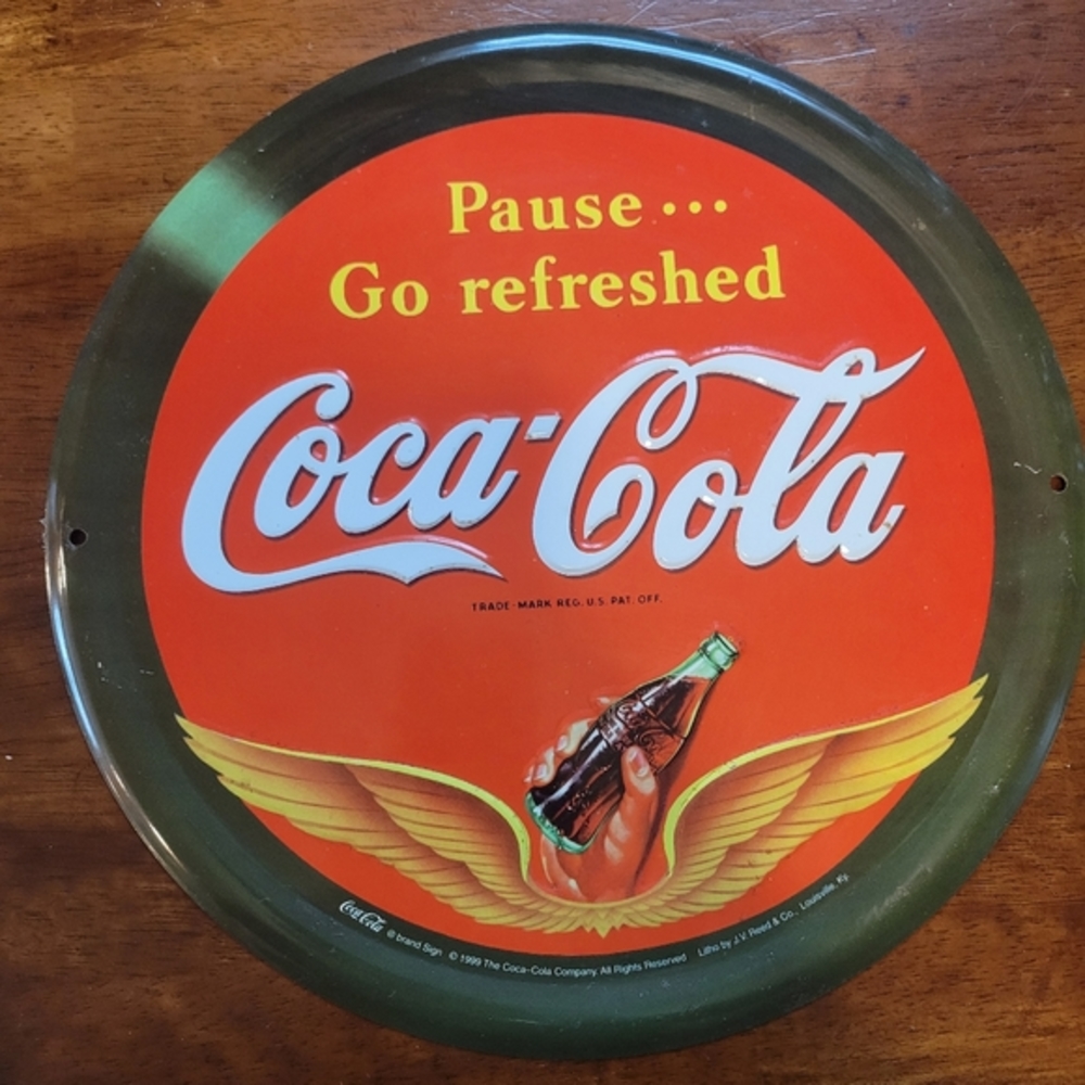 Vintage Tin coca cola sign